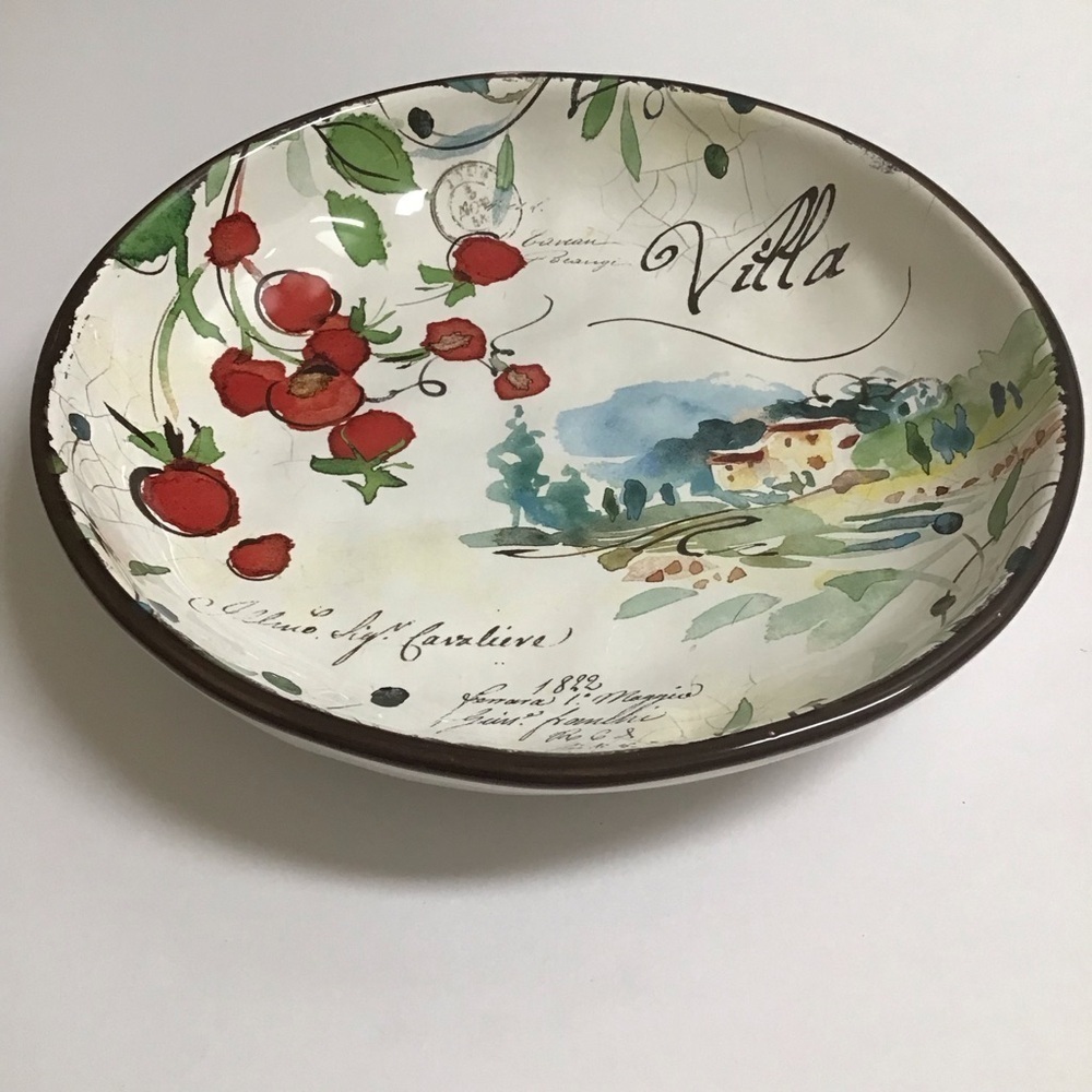 Dash of That Julie Paton Villa Tomato Salad Dessert Bowl Interamerican Products - Picture 8 of 14